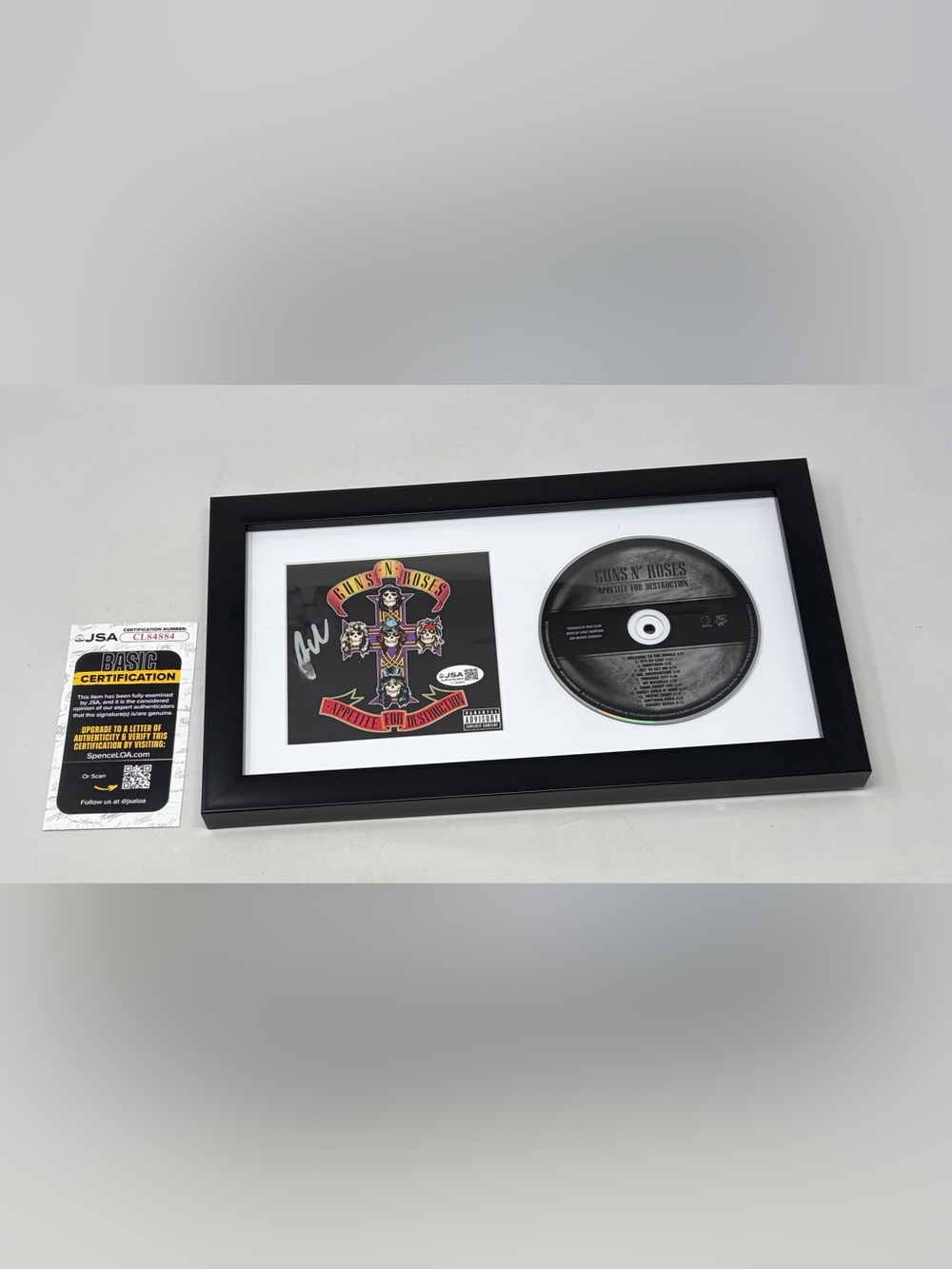 Steven Adler signed Guns N’ Roses Appetite For Destruction CD Cover Framed JSA